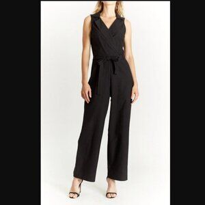 NWT Oat New York Larissa Lapel Jumpsuit In Black Size Medium